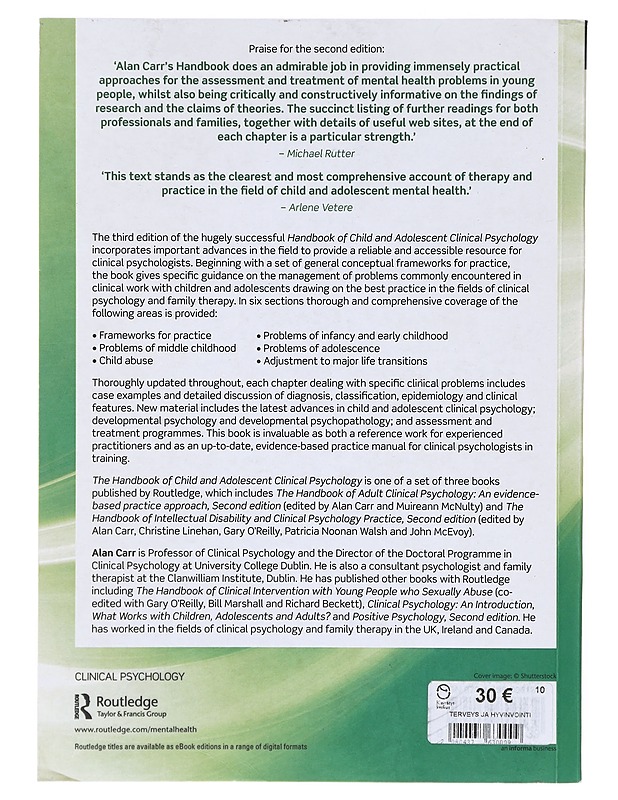Child and Adolescent Clinical Psychology - Alan Carr  - Tietokirjat ja oppaat - 10105645553 - 1