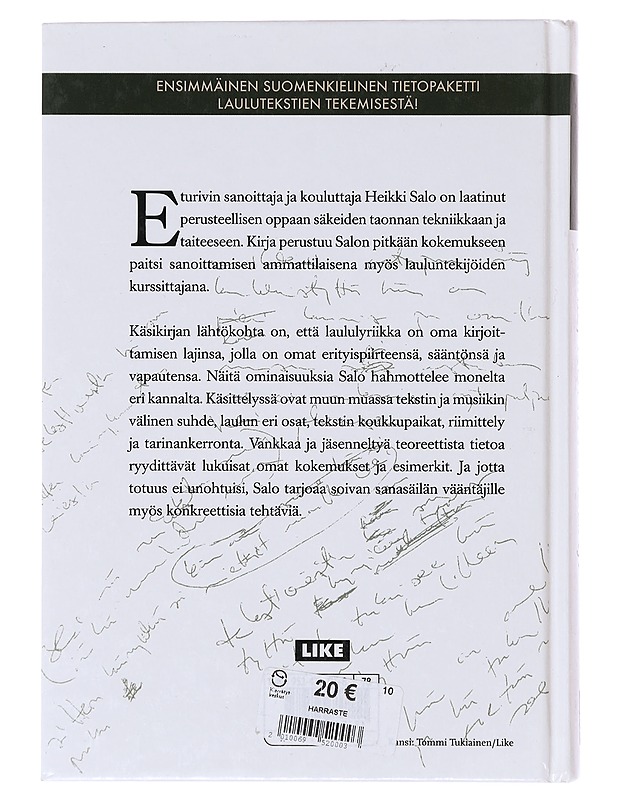 Kahlekuningaslaji : Laululyriikan käsikirja - Heikki Salo - Musiikki- ja elokuvakirjat - 10105645661 - 1