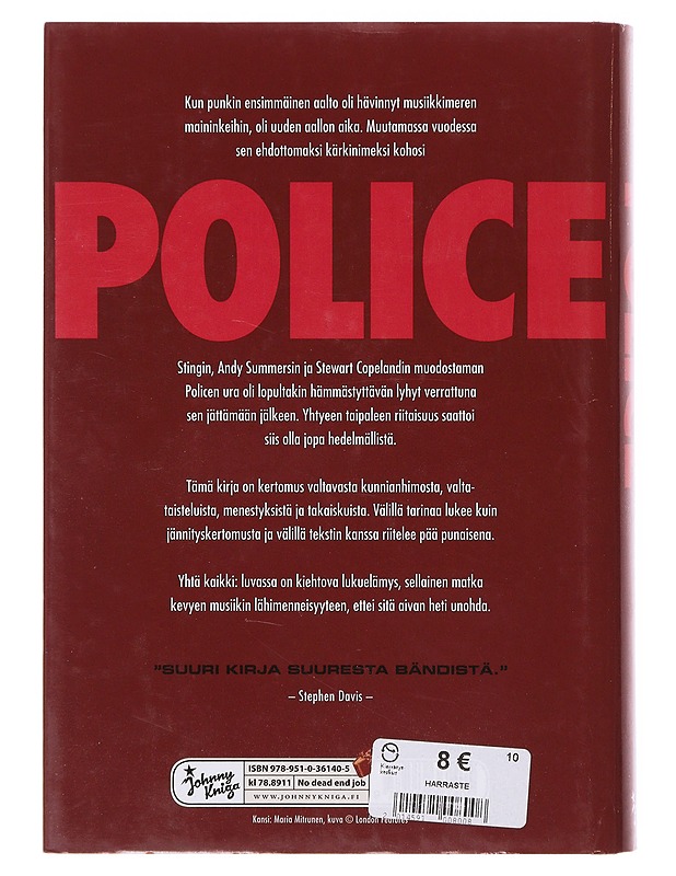 Police - Campion, Chris - Elämäkerrat ja muistelmat - 10105645725 - 1