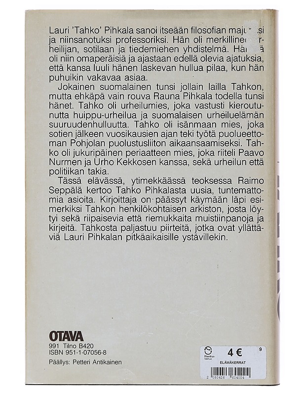 Tahko - Raimo Seppälä - Elämäkerrat ja muistelmat - 10105645827 - 1