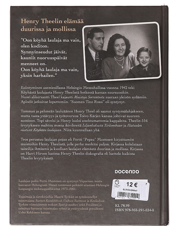 Köyhä laulaja ja laulajan poika - Mustonen, Pertti - Elämäkerrat ja muistelmat - 10105645870 - 1