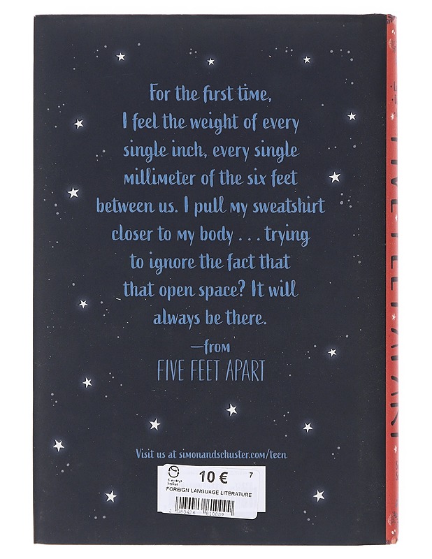 Five Feet Apart - Lippincott, Rachael - Nuorten kirjat - 10105645892 - 1