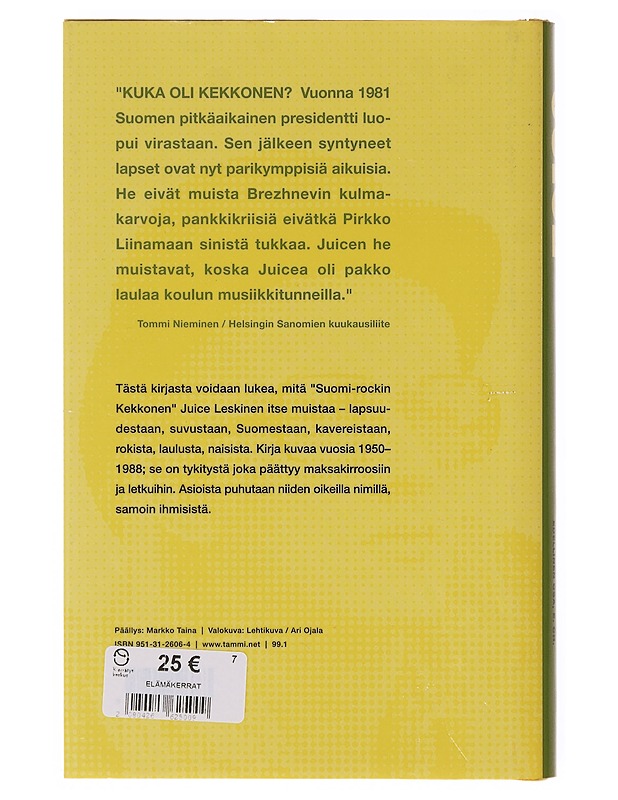 Siinäpä tärkeimmät : Edellinen osa, E. CH - Leskinen Juice - Elämäkerrat ja muistelmat - 10105646030 - 1