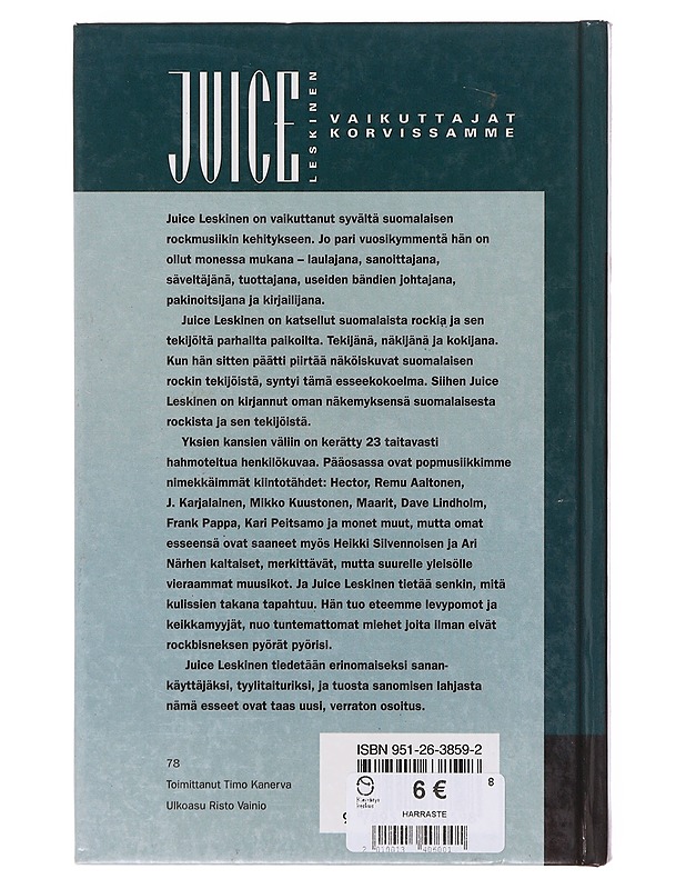 Vaikuttajat korvissamme - Juice Leskinen - Tietokirjat ja oppaat - 10105646278 - 1