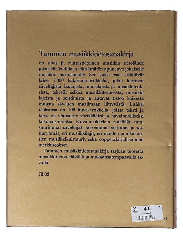 Tammen musiikkitietosanakirja 2 M-Ö -  Törnblom, Folke H. - Musiikki- ja elokuvakirjat - 10105646314 - 1