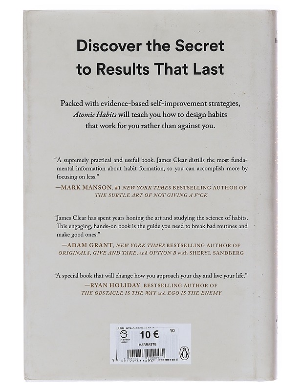 Atomic habits:  Tiny Changes, Remarkable Results - James Clear - Tietokirjat - 10105646328 - 1