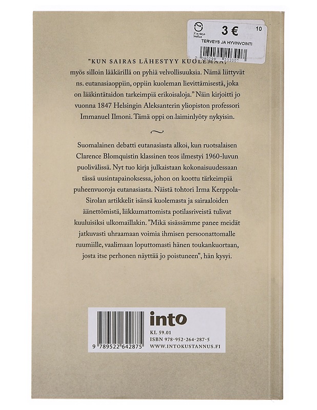 Lempeä kuolema - Sinikka Airas - Tietokirjat ja oppaat - 10105646330 - 1