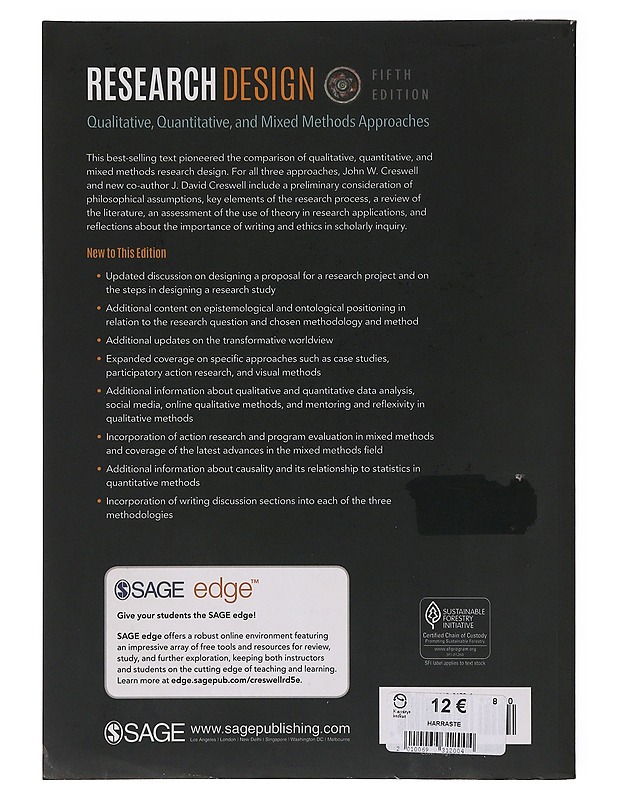 Research design - Creswell, John W. - Tietokirjat ja oppaat - 10105646455 - 1