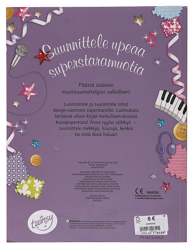 Suunnittele upeaa Superstaramuotia - Chandler Alder - Lastenkirjat - 10105646469 - 1