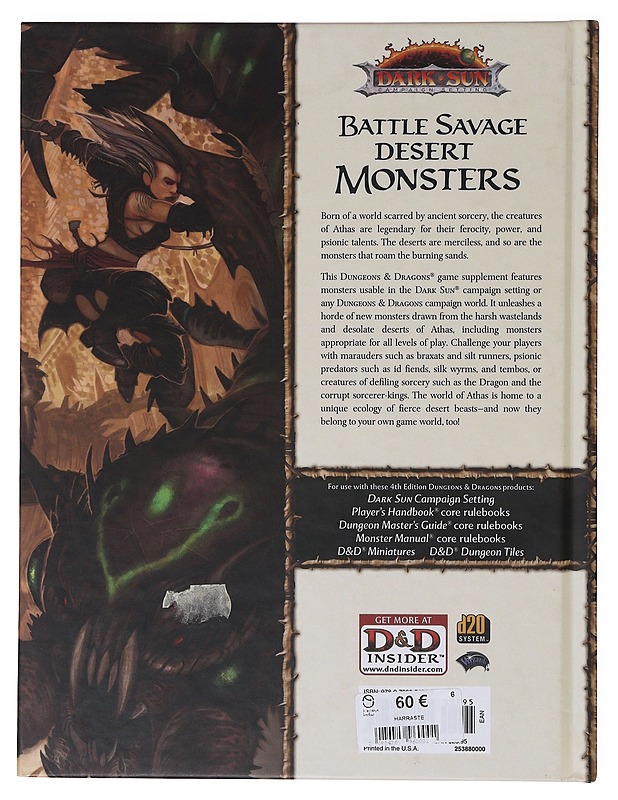 Dungeons & Dragons Dark Sun Creature Catalog - Richard Baker, Ari Marmell, Chris Sims  - Tietokirjat ja oppaat - 10105646487 - 1