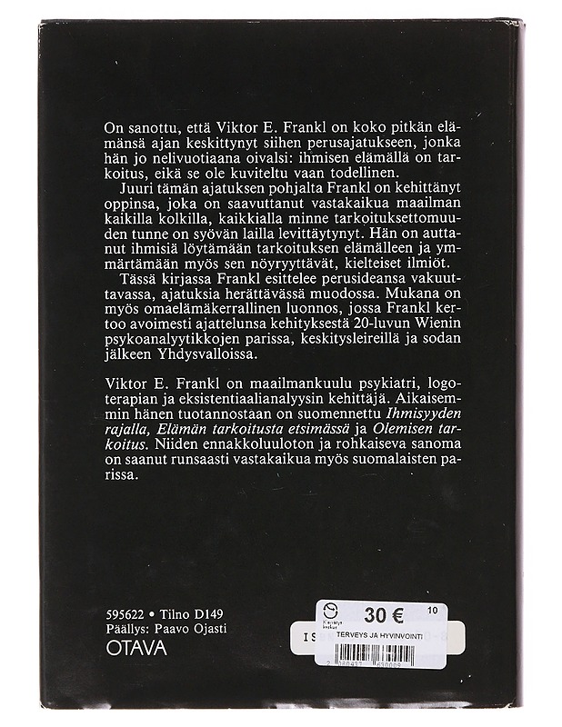 Tarkoituksellinen elämä - Frankl, Viktor E. - Tietokirjat ja oppaat - 10105646538 - 1