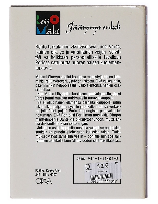 Jäätynyt enkeli : Jännitysromaani - Reijo Mäki - Jännitys ja dekkarit - 10105646547 - 1