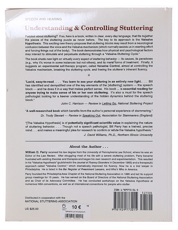 Understanding&Controlling Stuttering - William D. Parry - Tietokirjat ja oppaat - 10105646584 - 1