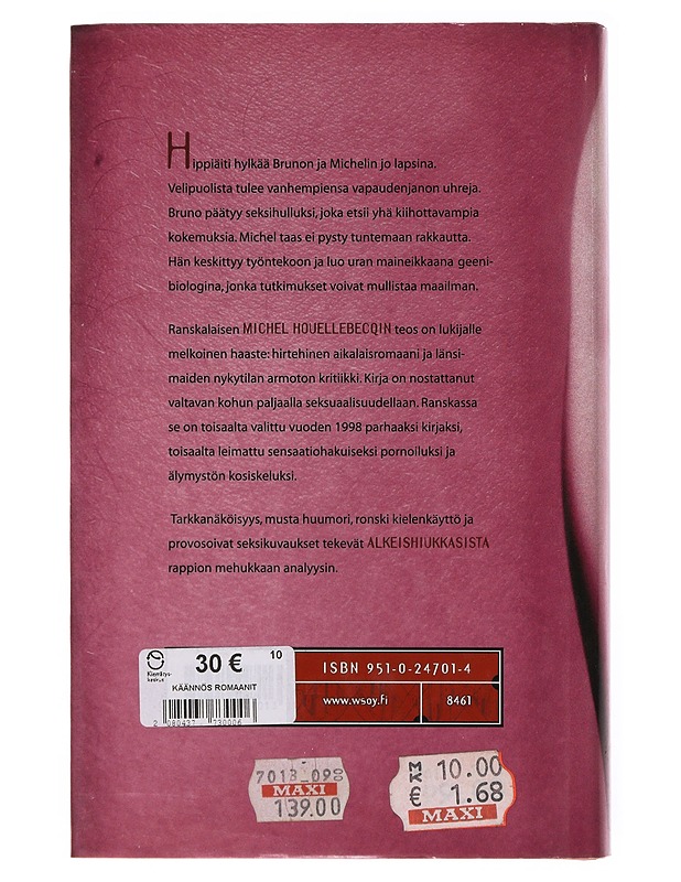 Alkeishiukkaset - Houellebecq, Michel - Romaanit ja novellit - 10105646663 - 1