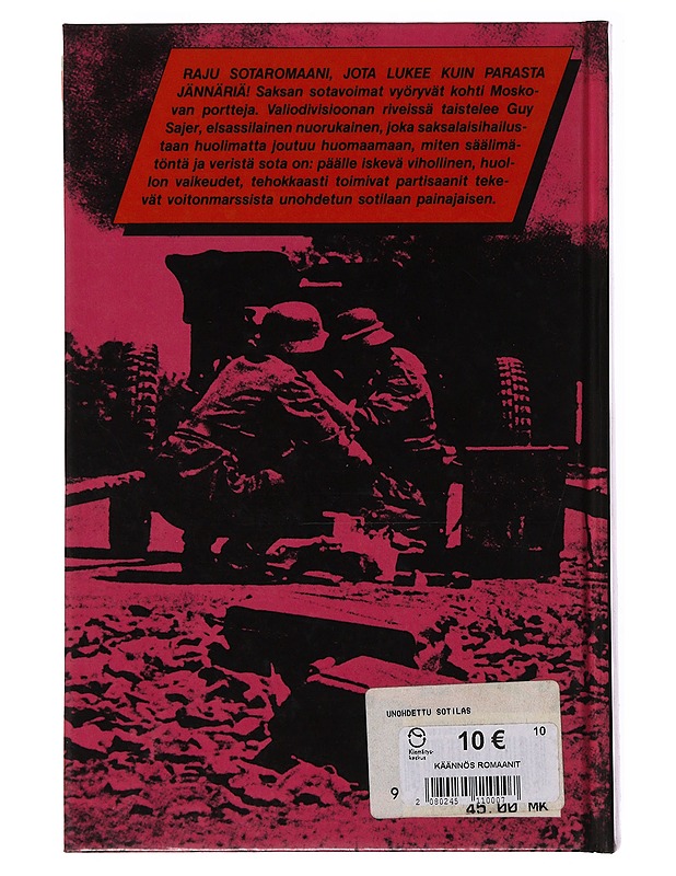 Unohdettu sotilas - Sajer, Guy - Romaanit ja novellit - 10105647445 - 1