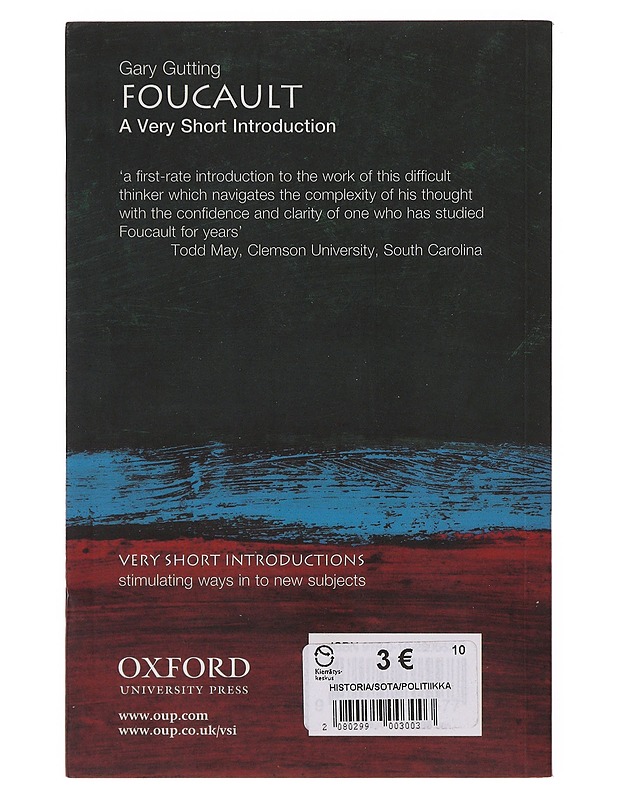 Foucault: A Very Short Introduction - Gutting, Gary - Tietokirjat ja oppaat - 10105647471 - 1