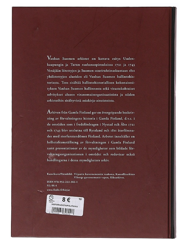 Vanhan Suomen arkistot / Arkiven från Gamla Finland - Eljas Orrman - Historiakirjat - 10105647489 - 1