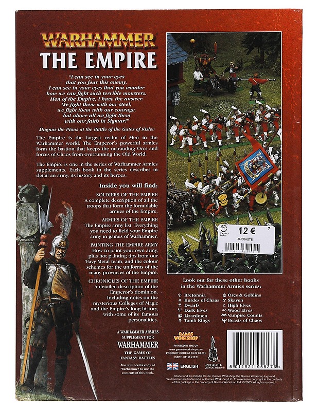 Warhammer : The Empire -armeijakirja Warhammer Fantasy Battle - Fantasia- ja scifi - 10105647521 - 1