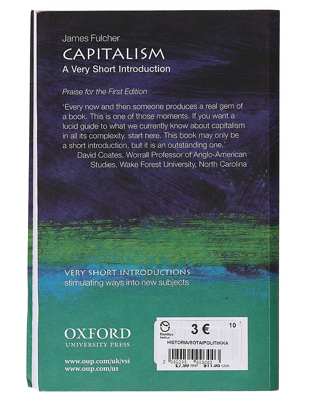 Capitalism: A Very Short Introduction - Fulcher, James - Tietokirjat ja oppaat - 10105647529 - 1
